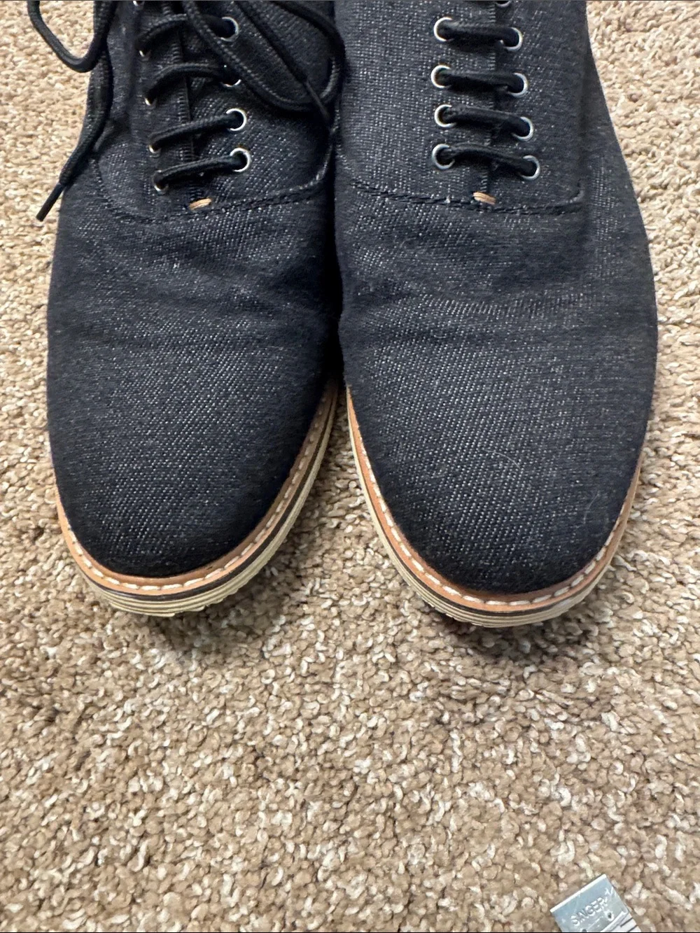Steve Madden Neeman Men's Black Casual Lace-Up Oxford Shoes SZ 7.5